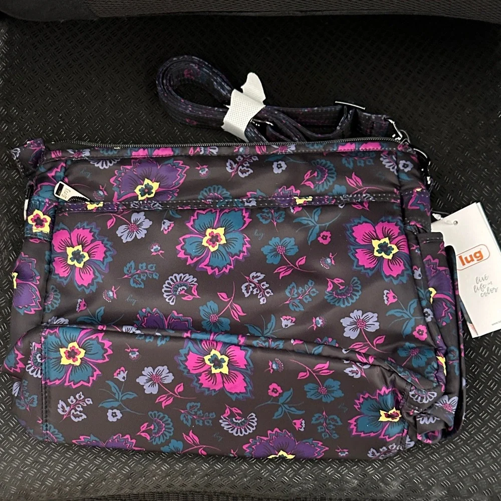 Lug Shimmy SE Crossbody Bag NEW with tags in boho floral black